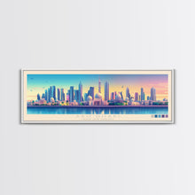 Carregar imagem no visualizador da galeria, Abu Dhabi, United Arab Emirates Panoramic Travel Poster Canvas Print, Abu Dhabi, United Arab Emirates Painting, United Arab Emirates Art, Abu Dhabi Travel Art, Living Room Painting