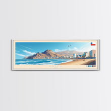 Load image into Gallery viewer, Arica, Chile Travel Poster Panoramic Canvas Print, Arica, Chile Painting, Chile Art, Arica Travel Art, Guest Room Painting