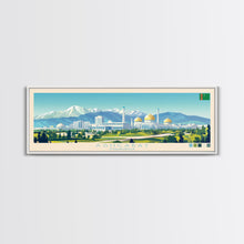 Carregar imagem no visualizador da galeria, Ashgabat, Turkmenistan Panoramic Travel Poster Canvas Print, Ashgabat, Turkmenistan Painting, Turkmenistan Art, Ashgabat Panoramic Travel Art, Travel Painting