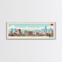 Load image into Gallery viewer, Beijing, China Panoramic Travel Poster Canvas Print, Beijing, China Painting, China Art, Beijing Travel Art, Guest Room Painting