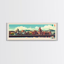 Load image into Gallery viewer, Belfast, Ireland Travel Poster Panoramic Canvas Print, Belfast, Ireland Painting, Ireland Art, Belfast Travel Art, Guest Room Painting