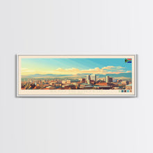 Load image into Gallery viewer, Bloemfontein, South Africa Panoramic Travel Poster Canvas Print, Bloemfontein, South Africa Painting, South Africa Art, Bloemfontein Panoramic Travel Art, Travel Painting