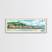 Load image into Gallery viewer, Bray, Ireland Panoramic Travel Poster Canvas Print, Bray, Ireland Painting, Ireland Art, Bray Travel Art, Guest Room Painting
