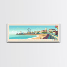 Cargar imagen en el visor de la galería, Brighton and Hove, England Travel Poster Panoramic Canvas Print, Brighton and Hove, England Painting, England Art, Brighton and Hove Travel Art, Guest Room Painting