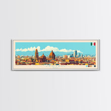 Cargar imagen en el visor de la galería, Centro, Mexico Panoramic Travel Poster Canvas Print, Centro, Mexico Painting, Mexico Art, Centro Travel Art, Guest Room Painting