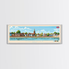 Load image into Gallery viewer, Chichester, England Panoramic Travel Poster Canvas Print, Chichester, England Painting, England Art, Chichester Panoramic Travel Art, Travel Painting