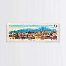 Cargar imagen en el visor de la galería, Chimalhuacan, Mexico Panoramic Travel Poster Canvas Print, Chimalhuacan, Mexico Painting, Mexico Art, Chimalhuacan Travel Art, Guest Room Painting