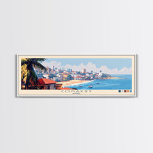 Cargar imagen en el visor de la galería, Conakry, Guinea Panoramic Travel Poster Canvas Print, Conakry, Guinea Painting, Guinea Art, Conakry Travel Art, Guest Room Painting