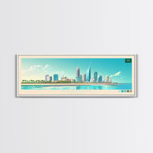 Load image into Gallery viewer, Dammam, Saudi Arabia Panoramic Travel Poster Canvas Print, Dammam, Saudi Arabia Painting, Saudi Arabia Art, Dammam Travel Art, Guest Room Painting