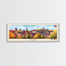 Load image into Gallery viewer, Derby, England Panoramic Travel Poster Canvas Print, Derby, England Painting, England Art, Derby Travel Art, Guest Room Painting