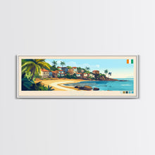 Load image into Gallery viewer, Divo, Ivory Coast Travel Poster Panoramic Canvas Print, Divo, Ivory Coast Painting, Ivory Coast Art, Divo Travel Art, Guest Room Painting