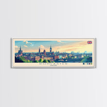 Load image into Gallery viewer, Doncaster, England Panoramic Travel Poster Canvas Print, Doncaster, England Painting, England Art, Doncaster Travel Art, Guest Room Painting
