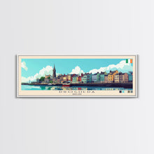Load image into Gallery viewer, Drogheda, Ireland Panoramic Travel Poster Canvas Print, Drogheda, Ireland Painting, Ireland Art, Drogheda Travel Art, Guest Room Painting