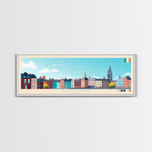 Load image into Gallery viewer, Dundalk, Ireland Travel Poster Panoramic Canvas Print, Dundalk, Ireland Painting, Ireland Art, Dundalk Travel Art, Guest Room Painting