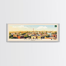Load image into Gallery viewer, Gujranwala, Pakistan Travel Poster Panoramic Canvas Print, Gujranwala, Pakistan Painting, Pakistan Art, Gujranwala Travel Art, Guest Room Painting