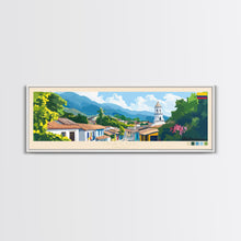 Load image into Gallery viewer, Panoramic Travel Poster Ibague, Colombia Canvas Print, Ibague, Colombia Painting, Colombia Art, Ibague Travel Art, Guest Room Painting