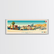 Load image into Gallery viewer, Mexicali, Mexico Panoramic Travel Poster Canvas Print, Mexicali, Mexico Painting, Mexico Art, Mexicali Panoramic Travel Art, Travel Painting