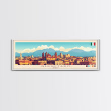 Load image into Gallery viewer, Queretaro, Mexico Panoramic Travel Poster Canvas Print, Queretaro, Mexico Painting, Mexico Art, Queretaro Travel Art, Living Room Painting