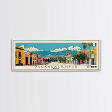 Carregar imagem no visualizador da galeria, Aguascalientes, Mexico Panoramic Canvas Print, Aguascalientes, Mexico Painting, Mexico Art, Aguascalientes Travel Poster, Travel Art, Guest Room Painting