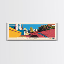 Load image into Gallery viewer, Asuncion, Paraguay Panoramic Canvas Print, Asuncion, Paraguay Painting, Paraguay Art, Asuncion Travel Poster, Travel Art, Living Room Painting