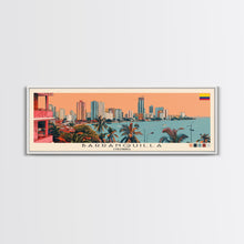 Load image into Gallery viewer, Barranquilla, Colombia Panoramic Canvas Print, Barranquilla, Colombia Painting, Colombia Art, Barranquilla Travel Poster, Travel Art, Guest Room Painting