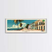 Load image into Gallery viewer, Belem, Brazil Panoramic Canvas Print, Belem, Brazil Painting, Brazil Art, Belem Travel Poster, Travel Art, Housewarming Gift