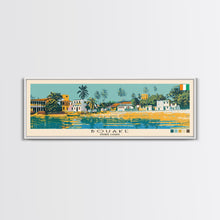 Load image into Gallery viewer, Bouake, Ivory Coast Panoramic Canvas Print, Bouake, Ivory Coast Painting, Ivory Coast Art, Bouake Travel Poster, Travel Art, Guest Room Painting