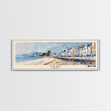 Load image into Gallery viewer, Bray, Ireland Panoramic Canvas Print, Bray, Ireland Painting, Ireland Art, Bray Travel Poster, Travel Art, Guest Room Painting