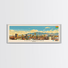 Load image into Gallery viewer, Cochabamba, Bolivia Panoramic Canvas Print, Cochabamba, Bolivia Painting, Bolivia Art, Cochabamba Travel Poster, Travel Art, Living Room Painting