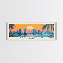Load image into Gallery viewer, Dar es Salaam, Tanzania Panoramic Canvas Print, Dar es Salaam, Tanzania Painting, Tanzania Art, Dar es Salaam Travel Poster, Travel Art, Living Room Painting