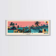 Load image into Gallery viewer, Douala, Cameroon Panoramic Canvas Print, Douala, Cameroon Painting, Cameroon Art, Douala Travel Poster, Travel Art, Vacation Gift