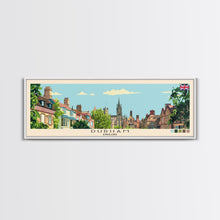 Load image into Gallery viewer, Durham, England Panoramic Canvas Print, Durham, England Painting, England Art, Durham Travel Poster, Travel Art, Vacation Gift