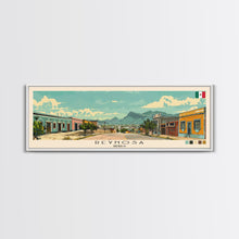 Load image into Gallery viewer, Reynosa, Mexico Panoramic Canvas Print, Reynosa, Mexico Painting, Mexico Art, Reynosa Travel Poster, Travel Art, Guest Room Painting