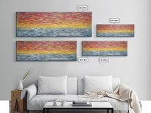 Carregar imagem no visualizador da galeria, Abstract Ocean Horizon Wall Art, Colorful Abstract, Framed Abstract Print Art, Sunset, Sea, Vibrant Art, Panoramic, Wall Art, Canvas Print