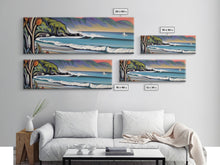 Carregar imagem no visualizador da galeria, Abstract Beach Canvas Art Print, Sea, Ocean, Seascape, Nature, Waves, Beach House Art, Wall Decor, Panoramic, Wall Art, Canvas Print
