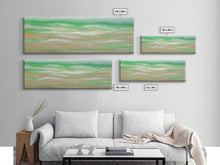 Carregar imagem no visualizador da galeria, Abstract Green Ocean Wall Art Canvas Print, Minimalist Ocean Art, Seascape Wall Decor, Wall Art, Panoramic, Wall Art, Canvas Print