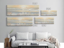 Carregar imagem no visualizador da galeria, Abstract Ocean Wall Art Canvas Print, Pastel Beach Wall Art, Seascape Wall Decor, Ocean Waves Wall Art, Panoramic, Wall Art, Canvas Print