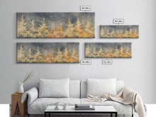 Carregar imagem no visualizador da galeria, Abstract Forest Art, Abstract Trees Canvas, Snow In The Forest, Winter Wall Decor, Large Canvas Print, Panoramic, Wall Art, Canvas Print