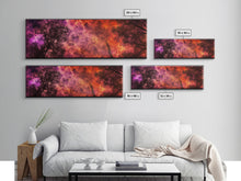Carregar imagem no visualizador da galeria, Forest Fire Canvas Art, Fire Canvas Art, Large Canvas Print, Woods On Fire Art Print, Purple Forest Art, Panoramic, Wall Art, Canvas Print