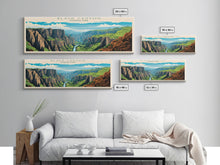 Load image into Gallery viewer, Black Canyon Of The Gunnison National Park, Panoramic Colorado Travel Art, National Park Print, Minimalist Travel Art, Midcentury Modern