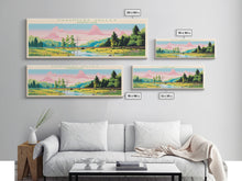 Load image into Gallery viewer, Cuyahoga Valley National Park, Panoramic Ohio Travel Art, National Park Print, Minimalist Travel Art, Midcentury Modern Style Landscape