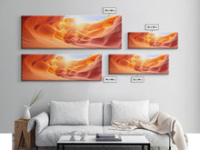 Load image into Gallery viewer, Beautiful Photographic Panoramic of Antelope Canyon Arizona, Sunset Photography, Framed Canvas Print, Landscape Photography, Landmark Art