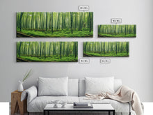 Load image into Gallery viewer, Beautiful Photographic Panoramic of Arashiyama Bamboo Grove Kyoto Japan, Framed Canvas Print, Landscape Photography, Landmark Art