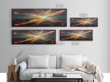 Load image into Gallery viewer, Galaxy Art, Supernova, Extra Large Wall Art, Framed Panoramic Canvas Print, Framed Wall Art