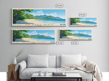 Carregar imagem no visualizador da galeria, Air Manis Beach, Indonesia Panoramic Beach Print, Vacation Gift, Indonesia Wall Art, Framed Canvas Print, Framed Beach Painting