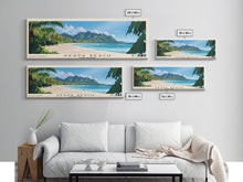 Carregar imagem no visualizador da galeria, Akapa Beach, Cook Islands Panoramic Print, Vacation Gift, Cook Islands Wall Art, Beach Painting, Beach Decor, Beach Or Lakehouse Art