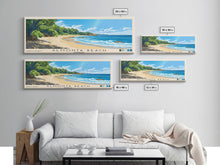 Load image into Gallery viewer, Almonta Beach, Australia Panoramic Beach Print, Vacation Gift, Australia Wall Art, Framed Canvas Print, Framed Beach Painting