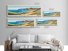 Load image into Gallery viewer, Anakena, Chile Panoramic Print, Vacation Gift, Chile Wall Art, Beach Painting, Beach Decor, Beach Or Lakehouse Art