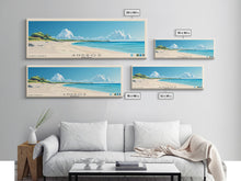 Load image into Gallery viewer, Andros, Bahamas Panoramic Beach Print, Vacation Gift, Bahamas Wall Art, Framed Canvas Print, Framed Beach Painting