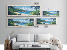 Load image into Gallery viewer, Anse Major, Seychelles Panoramic Beach Print, Vacation Gift, Seychelles Wall Art, Beach Painting, Beach Decor, Beach Painting